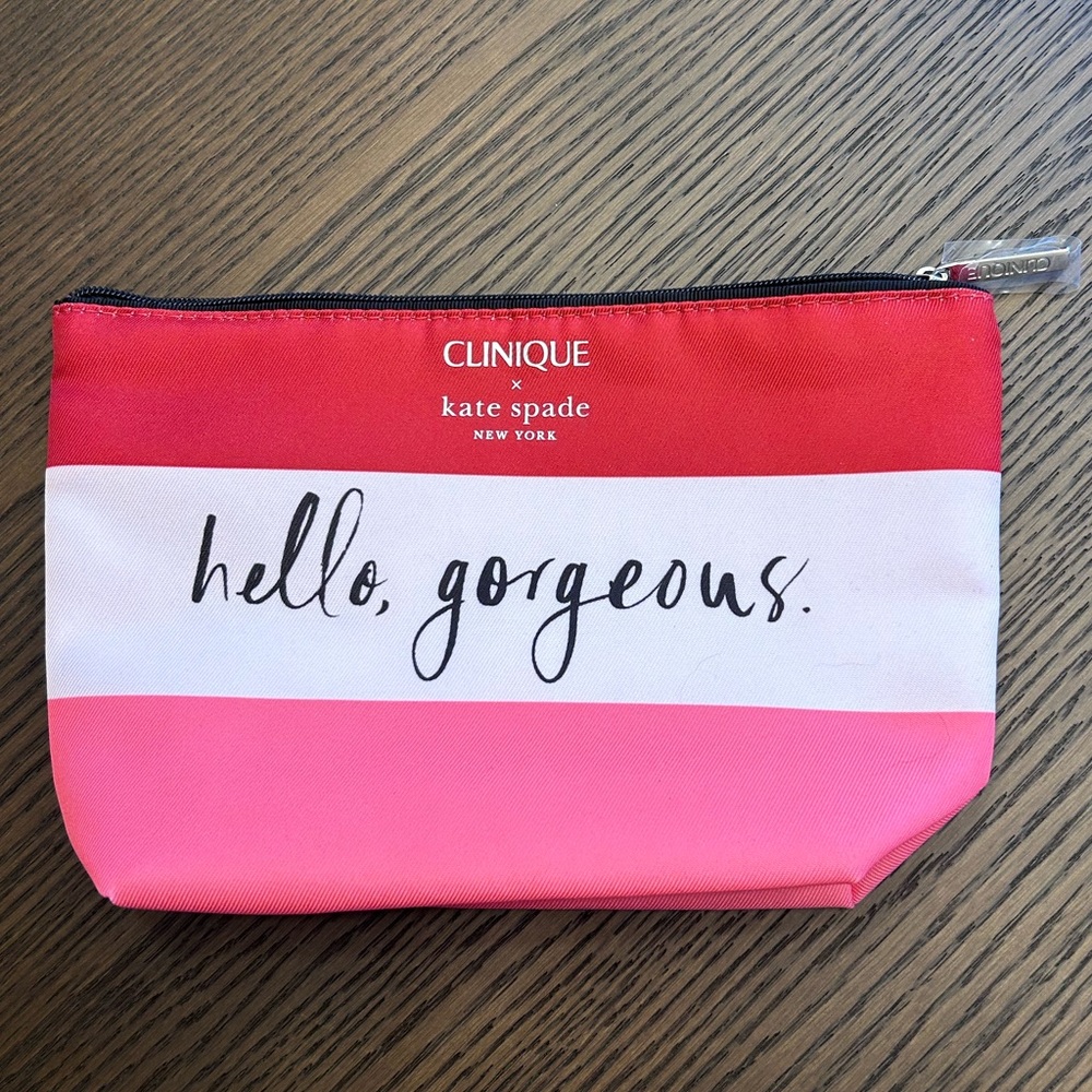 Clinique x Kate Spade Limited Edition Cosmetic Bag New with Plastic